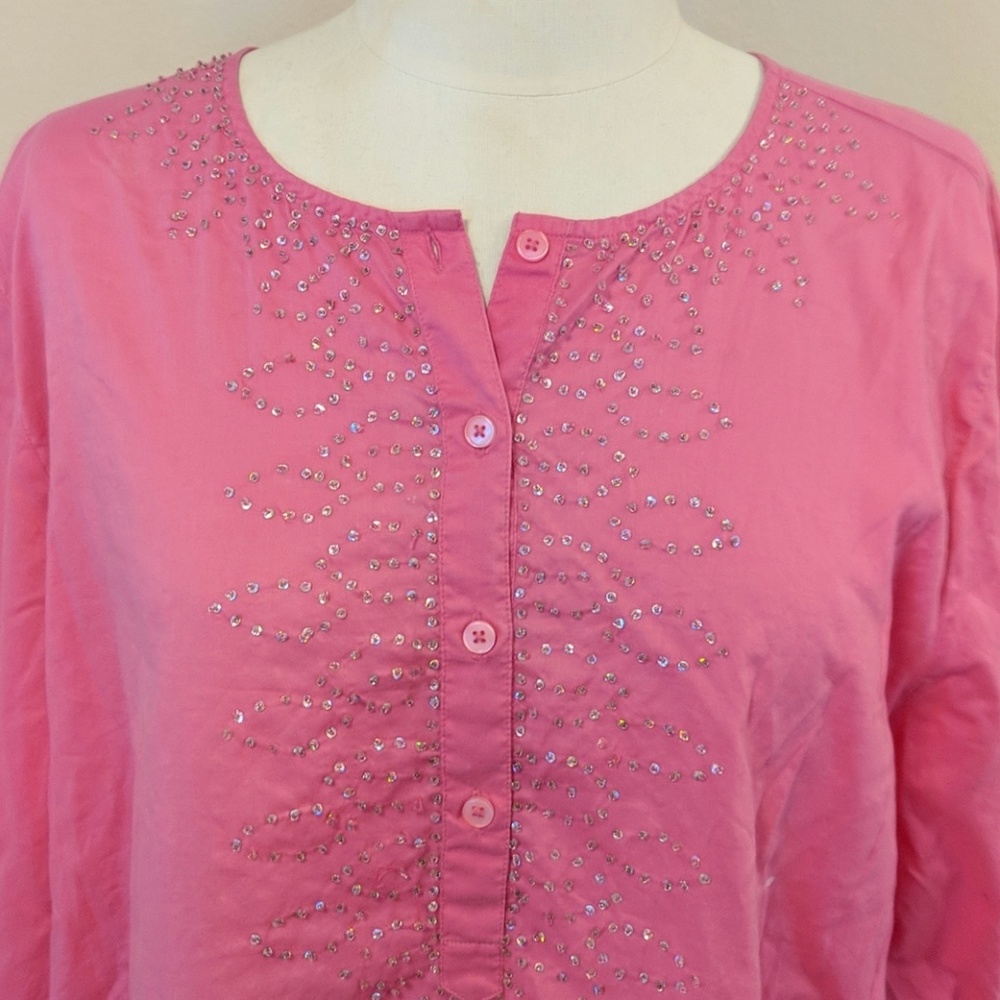 Marks & Spencer Hot-Pink tunic with clear beads